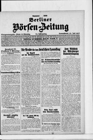 Berliner Börsen-Zeitung vom 23.07.1927