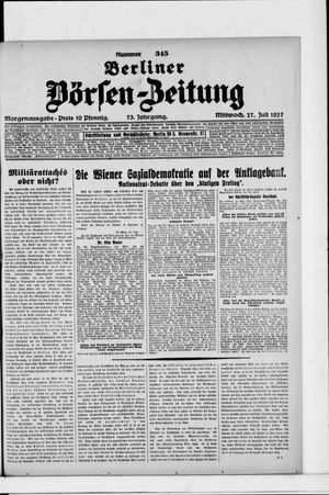 Berliner Börsen-Zeitung on Jul 27, 1927