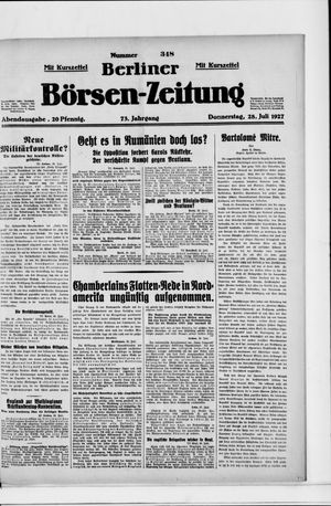 Berliner Börsen-Zeitung vom 28.07.1927