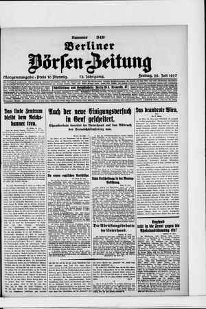 Berliner Börsen-Zeitung vom 29.07.1927