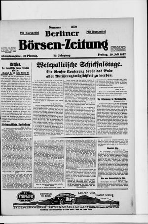 Berliner Börsen-Zeitung vom 29.07.1927
