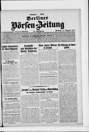 Berliner Börsen-Zeitung vom 12.08.1927