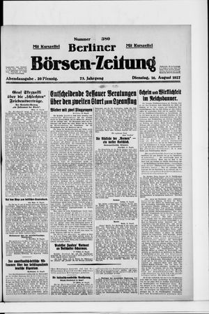 Berliner Börsen-Zeitung vom 16.08.1927