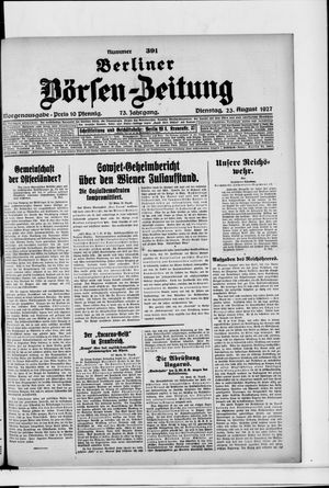 Berliner Börsen-Zeitung on Aug 23, 1927
