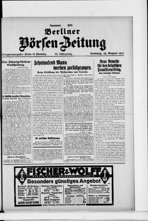 Berliner Börsen-Zeitung vom 28.08.1927