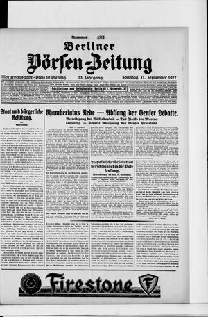 Berliner Börsen-Zeitung vom 11.09.1927