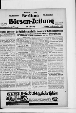 Berliner Börsen-Zeitung vom 12.09.1927