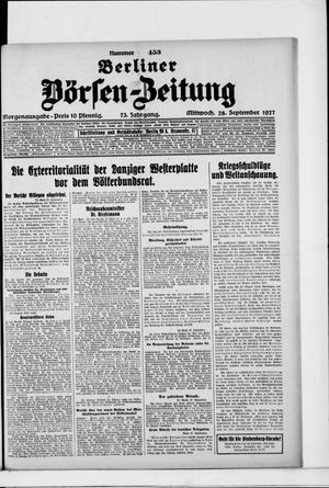 Berliner Börsen-Zeitung vom 28.09.1927