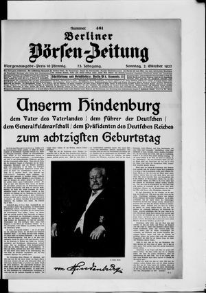 Berliner Börsen-Zeitung vom 02.10.1927