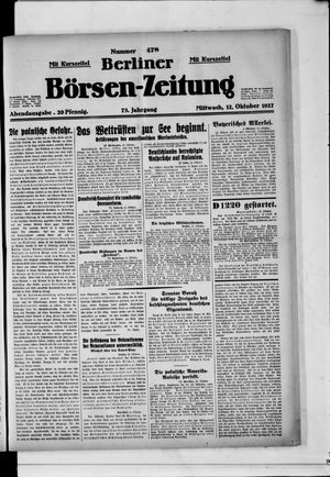 Berliner Börsen-Zeitung vom 12.10.1927