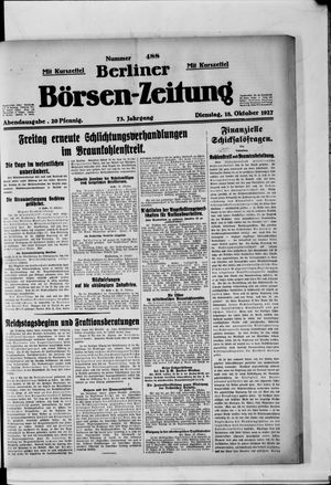 Berliner Börsen-Zeitung vom 18.10.1927