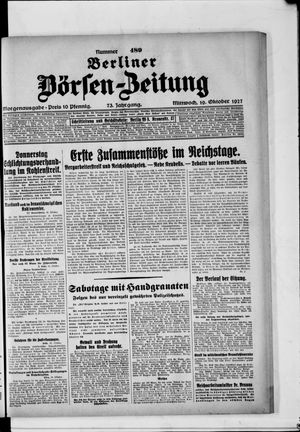 Berliner Börsen-Zeitung vom 19.10.1927