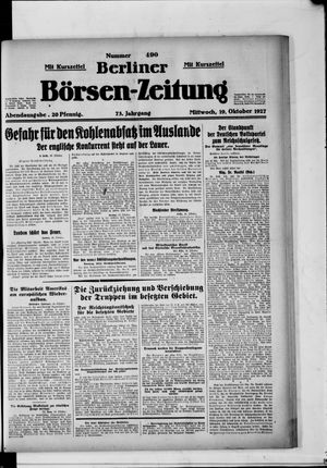 Berliner Börsen-Zeitung vom 19.10.1927