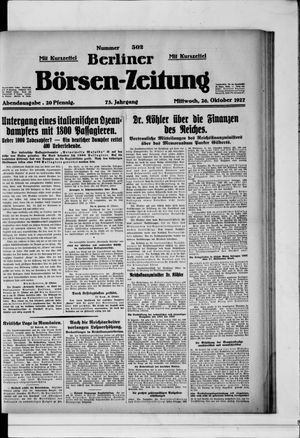 Berliner Börsen-Zeitung vom 26.10.1927
