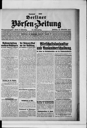Berliner Börsen-Zeitung vom 28.10.1927
