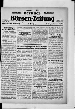 Berliner Börsen-Zeitung on Nov 4, 1927