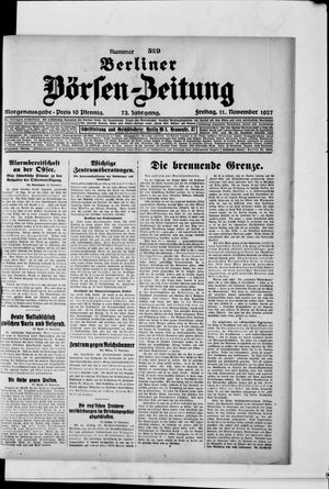 Berliner Börsen-Zeitung vom 11.11.1927