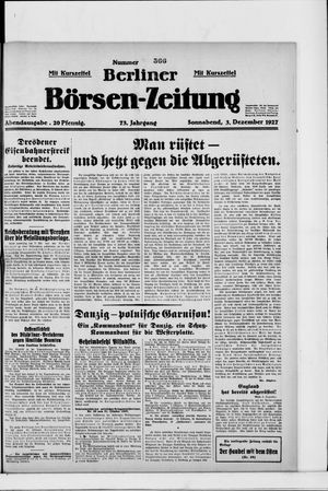 Berliner Börsen-Zeitung vom 03.12.1927