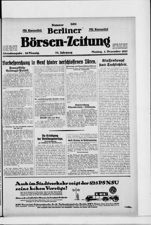 Berliner Börsen-Zeitung vom 05.12.1927