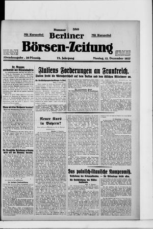 Berliner Börsen-Zeitung vom 12.12.1927
