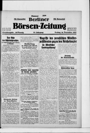 Berliner Börsen-Zeitung vom 16.12.1927