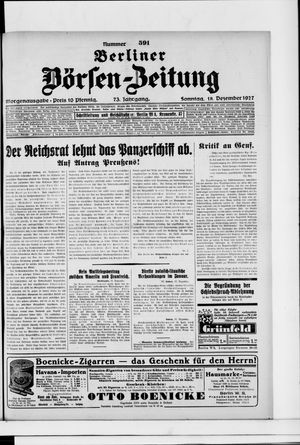 Berliner Börsen-Zeitung vom 18.12.1927