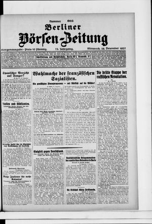 Berliner Börsen-Zeitung vom 28.12.1927