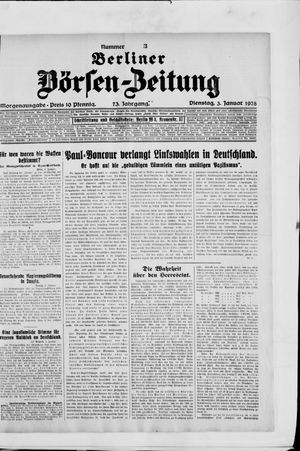 Berliner Börsen-Zeitung vom 03.01.1928