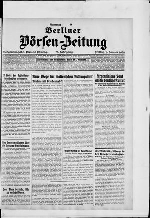 Berliner Börsen-Zeitung on Jan 6, 1928