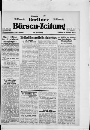 Berliner Börsen-Zeitung vom 06.01.1928