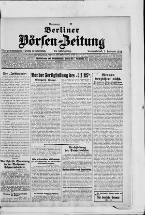 Berliner Börsen-Zeitung on Jan 7, 1928