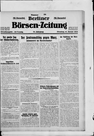 Berliner Börsen-Zeitung on Jan 17, 1928