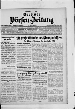 Berliner Börsen-Zeitung vom 20.01.1928