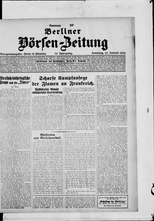 Berliner Börsen-Zeitung on Jan 22, 1928