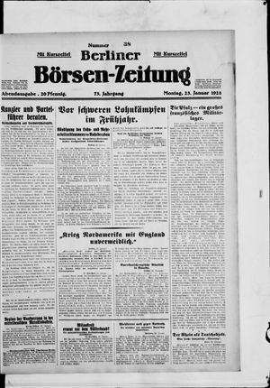 Berliner Börsen-Zeitung on Jan 23, 1928