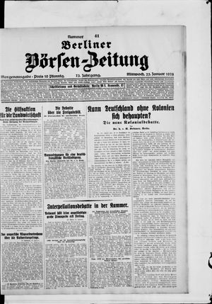 Berliner Börsen-Zeitung vom 25.01.1928