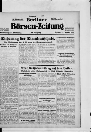 Berliner Börsen-Zeitung vom 27.01.1928