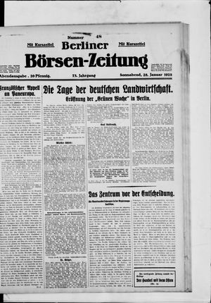 Berliner Börsen-Zeitung on Jan 28, 1928