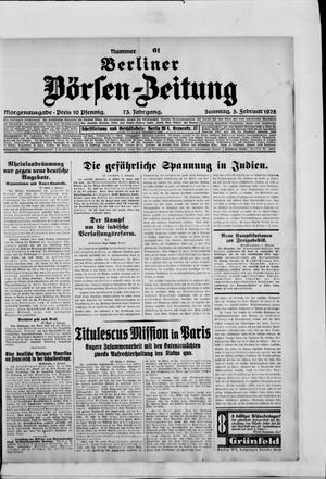 Berliner Börsen-Zeitung vom 05.02.1928