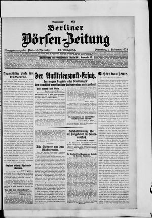 Berliner Börsen-Zeitung vom 07.02.1928