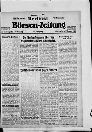 Berliner Börsen-Zeitung vom 08.02.1928