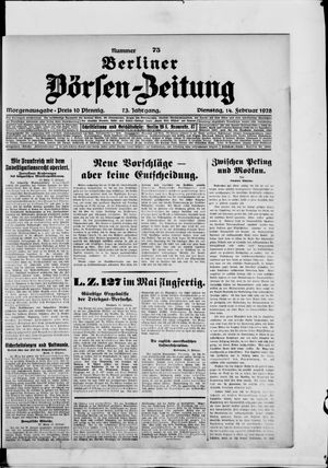 Berliner Börsen-Zeitung vom 14.02.1928