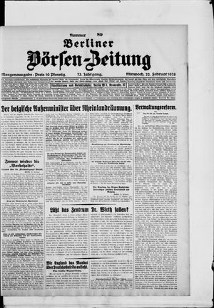 Berliner Börsen-Zeitung vom 22.02.1928