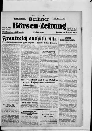 Berliner Börsen-Zeitung on Feb 24, 1928