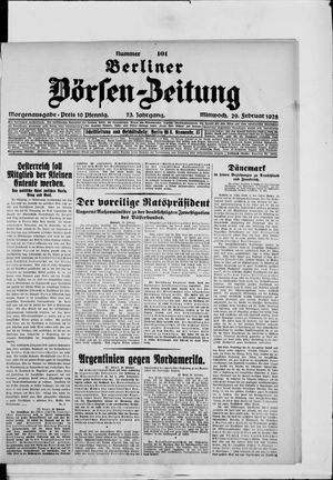 Berliner Börsen-Zeitung vom 29.02.1928