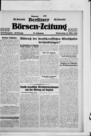 Berliner Börsen-Zeitung on Mar 15, 1928
