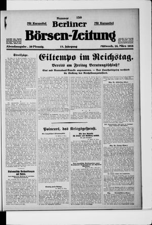 Berliner Börsen-Zeitung on Mar 28, 1928