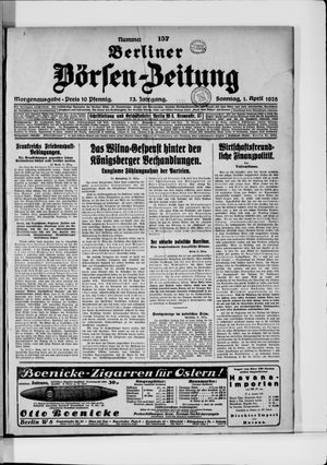 Berliner Börsen-Zeitung vom 01.04.1928