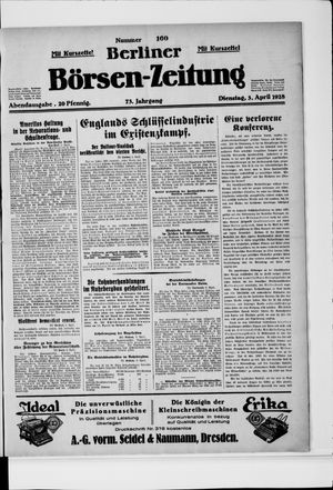 Berliner Börsen-Zeitung on Apr 3, 1928