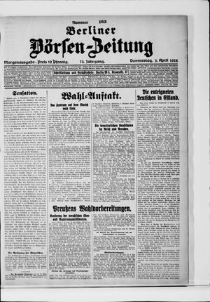 Berliner Börsen-Zeitung on Apr 5, 1928